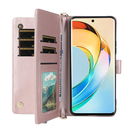 For Honor X9c Smart 5G / X60 5G Wallet Case with Shoulder Strap Leather Phone Cover
