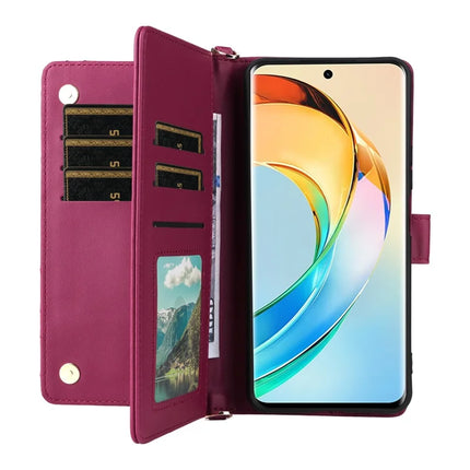 For Honor X9c Smart 5G / X60 5G Wallet Case with Shoulder Strap Leather Phone Cover