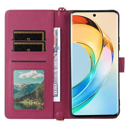 For Honor X9c Smart 5G / X60 5G Wallet Case with Shoulder Strap Leather Phone Cover