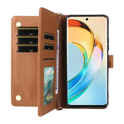 For Honor X9c Smart 5G / X60 5G Wallet Case with Shoulder Strap Leather Phone Cover