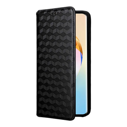 For Honor X9c Smart 5G / X60 5G Wallet Case Rhombus Imprinted Leather Phone Cover