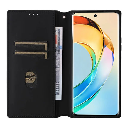 For Honor X9c Smart 5G / X60 5G Wallet Case Rhombus Imprinted Leather Phone Cover
