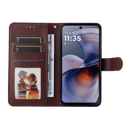 For Motorola Moto G55 5G PU Leather Wallet Case ENKAY Phone Stand Cover with Tempered Glass Film