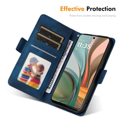 For Motorola Moto G75 5G Wallet Case ENKAY Imprint PU Leather Phone Stand Cover with Tempered Glass