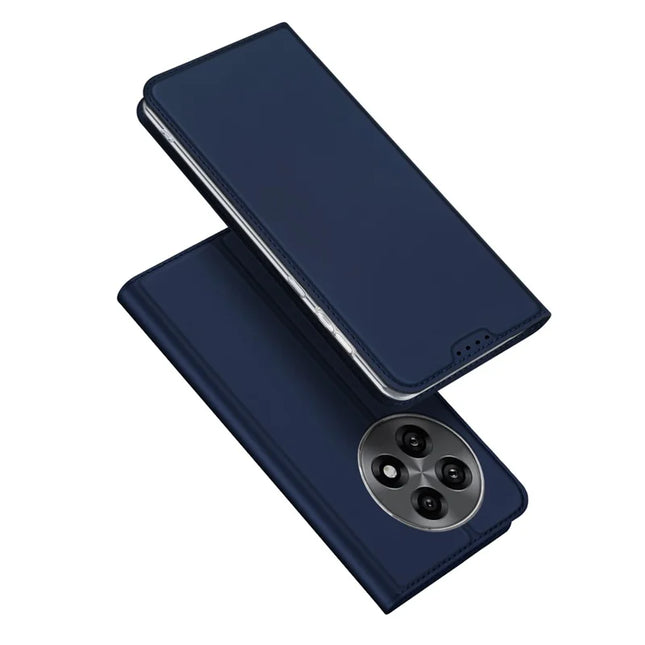 For OnePlus Ace 5 Pro 5G / OnePlus 13R 5G / OnePlus Ace 5 5G Case DUX DUCIS Skin Pro Series Leather Stand Cover Card Holder - Blue