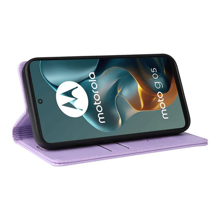 For Motorola Moto G05 4G Wallet Case YIKATU YK- 001 PU Leather Phone Cover with Stand -  Light Purple