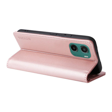 For Motorola Moto G05 4G Wallet Case YIKATU YK- 001 PU Leather Phone Cover with Stand -  Rose Gold