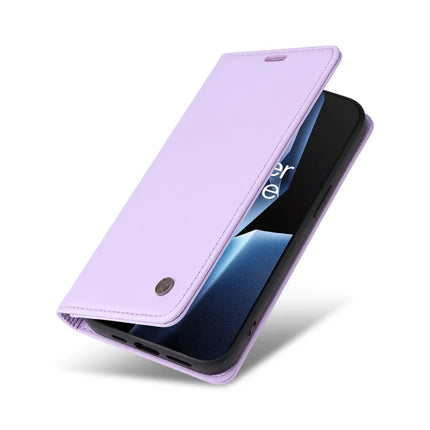 For OnePlus Ace 5G Wallet Case YIKATU YK- 001 PU Leather Phone Cover with Stand -  Light Purple