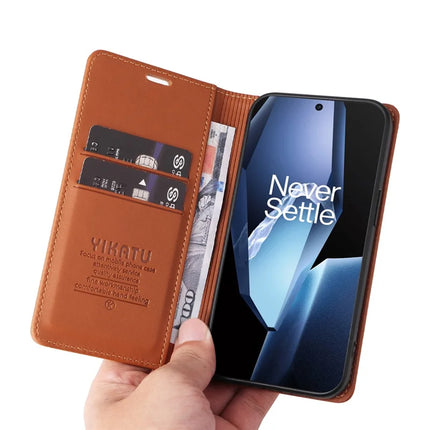 For OnePlus Ace 5G Wallet Case YIKATU YK- 001 PU Leather Phone Cover with Stand
