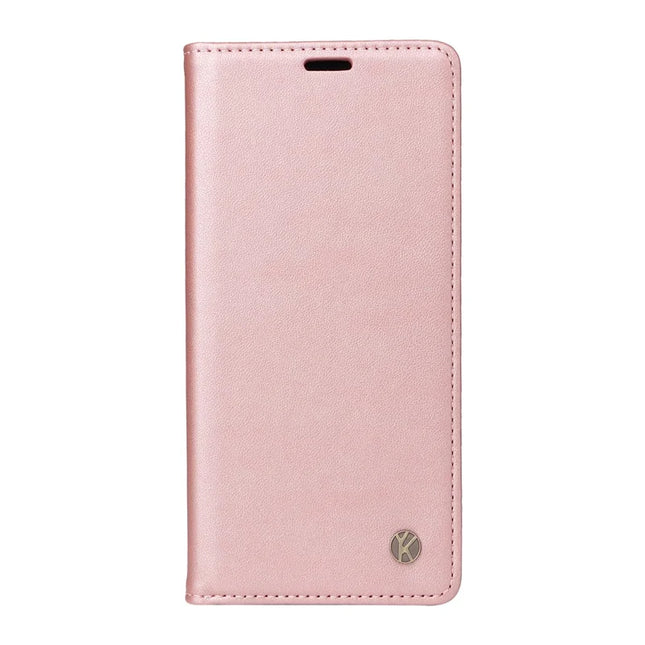 For OnePlus Ace 5G Wallet Case YIKATU YK- 001 PU Leather Phone Cover with Stand -  Rose Gold