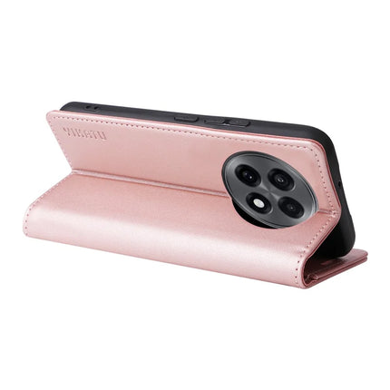 For OnePlus Ace 5G Wallet Case YIKATU YK- 001 PU Leather Phone Cover with Stand -  Rose Gold
