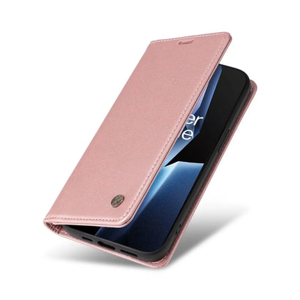 For OnePlus Ace 5G Wallet Case YIKATU YK- 001 PU Leather Phone Cover with Stand -  Rose Gold