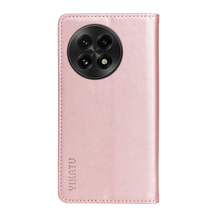 For OnePlus 13 Wallet Case YIKATU YK- 001 PU Leather Phone Cover with Stand -  Rose Gold