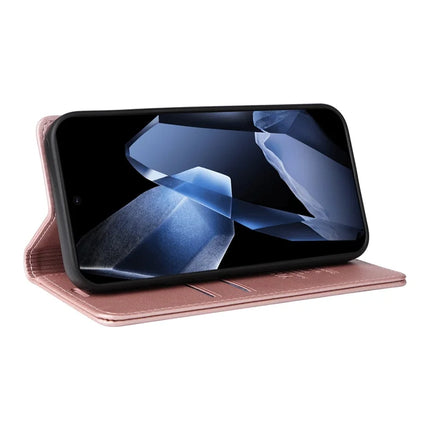 For OnePlus 13 Wallet Case YIKATU YK- 001 PU Leather Phone Cover with Stand -  Rose Gold