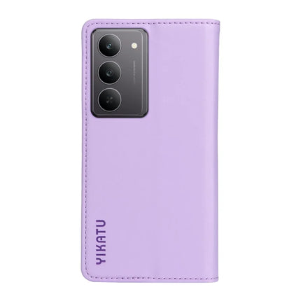 For Realme C75 Wallet Case YIKATU YK- 001 PU Leather Phone Cover with Stand -  Light Purple