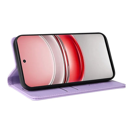 For Realme C75 Wallet Case YIKATU YK- 001 PU Leather Phone Cover with Stand -  Light Purple