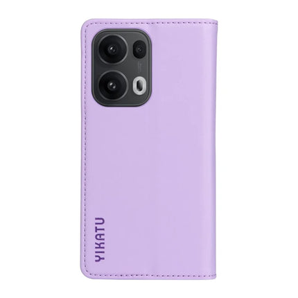 For Oppo Reno13 Pro 5G Wallet Case YIKATU YK- 001 PU Leather Phone Cover with Stand -  Light Purple