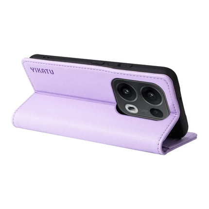 For Oppo Reno13 Pro 5G Wallet Case YIKATU YK- 001 PU Leather Phone Cover with Stand -  Light Purple