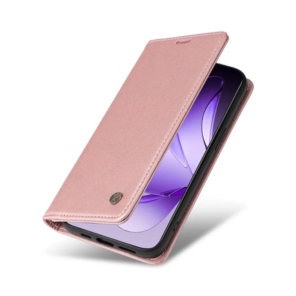 For Oppo Reno13 Pro 5G Wallet Case YIKATU YK- 001 PU Leather Phone Cover with Stand -  Rose Gold