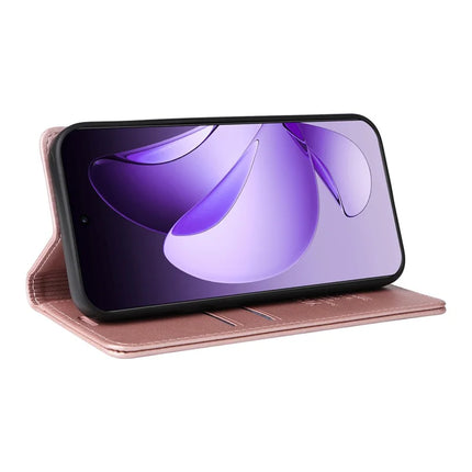For Oppo Reno13 Pro 5G Wallet Case YIKATU YK- 001 PU Leather Phone Cover with Stand -  Rose Gold