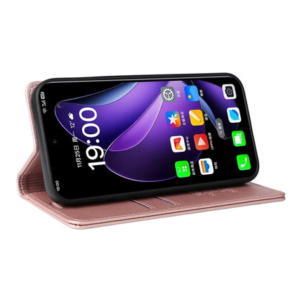 For Oppo Reno13 5G (Global) Wallet Case YIKATU YK- 001 PU Leather Phone Cover with Stand -  Rose Gold