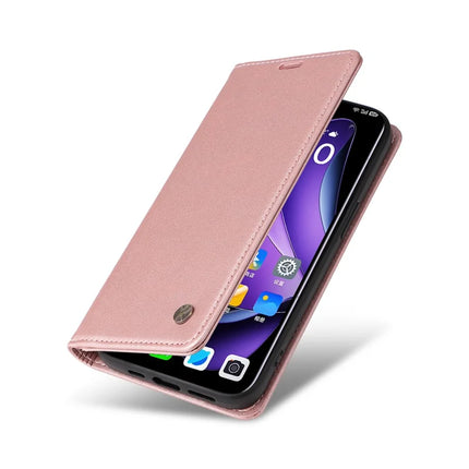 For Oppo Reno13 5G (Global) Wallet Case YIKATU YK- 001 PU Leather Phone Cover with Stand -  Rose Gold
