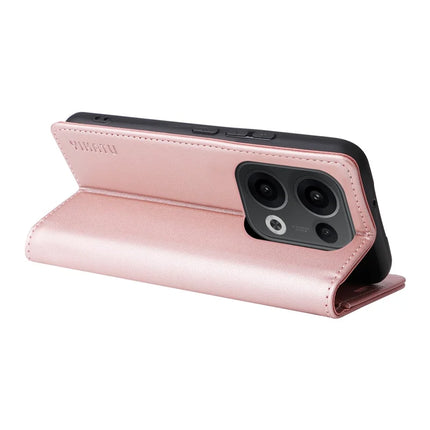 For Oppo Reno13 5G (Global) Wallet Case YIKATU YK- 001 PU Leather Phone Cover with Stand -  Rose Gold