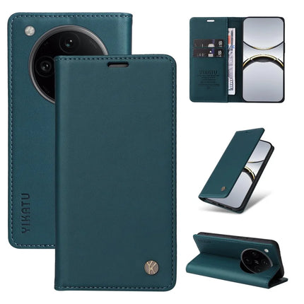 For Oppo Find X8 Pro 5G Wallet Case YIKATU YK- 001 PU Leather Phone Cover with Stand - Green