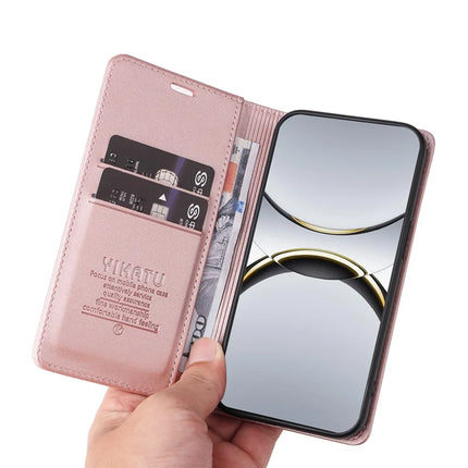 For Oppo Find X8 Pro 5G Wallet Case YIKATU YK- 001 PU Leather Phone Cover with Stand -  Rose Gold