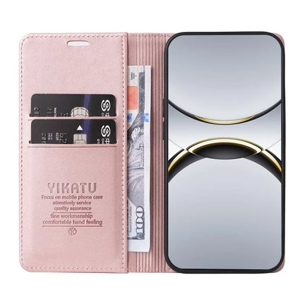 For Oppo Find X8 Pro 5G Wallet Case YIKATU YK- 001 PU Leather Phone Cover with Stand -  Rose Gold