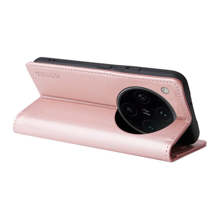 For Oppo Find X8 Pro 5G Wallet Case YIKATU YK- 001 PU Leather Phone Cover with Stand -  Rose Gold