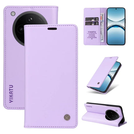 For Oppo Find X8 5G Wallet Case YIKATU YK- 001 PU Leather Phone Cover with Stand -  Light Purple