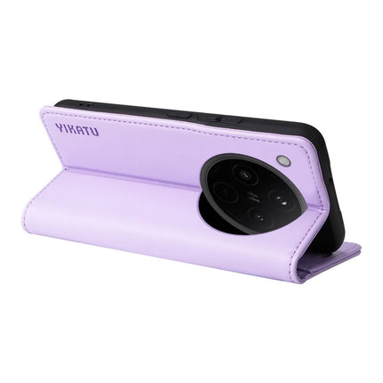 For Oppo Find X8 5G Wallet Case YIKATU YK- 001 PU Leather Phone Cover with Stand -  Light Purple