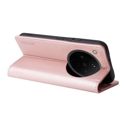 For Oppo Find X8 5G Wallet Case YIKATU YK- 001 PU Leather Phone Cover with Stand -  Rose Gold