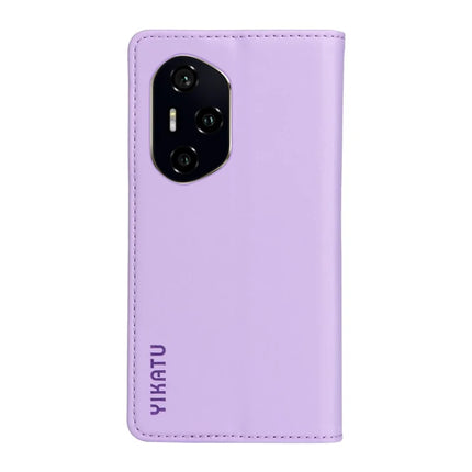 For Honor 300 Ultra / Honor 300 Pro Wallet Case YIKATU YK- 001 PU Leather Phone Cover with Stand -  Light Purple