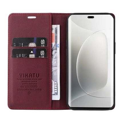 For Honor 300 Ultra / Honor 300 Pro Wallet Case YIKATU YK- 001 PU Leather Phone Cover with Stand