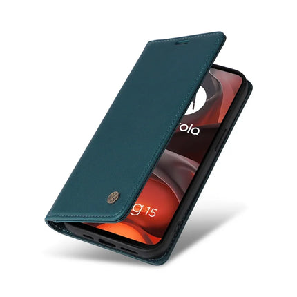 For Motorola Moto G15 4G Wallet Case YIKATU YK- 001 PU Leather Phone Cover with Stand