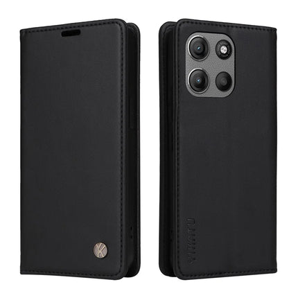 For Motorola Moto G15 4G Wallet Case YIKATU YK- 001 PU Leather Phone Cover with Stand