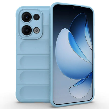 For Oppo Reno13 5G (Global) Case Anti-Drop Soft TPU Rugged Phone Back Cover - Baby Blue