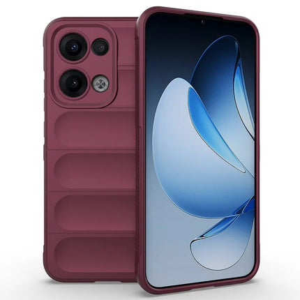 For Oppo Reno13 5G (Global) Case Anti-Drop Soft TPU Rugged Phone Back Cover - Wine Red