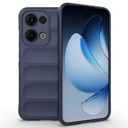 For Oppo Reno13 5G (Global) Case Anti-Drop Soft TPU Rugged Phone Back Cover - Dark Blue