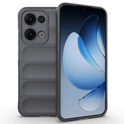 For Oppo Reno13 5G (Global) Case Anti-Drop Soft TPU Rugged Phone Back Cover - Dark Grey