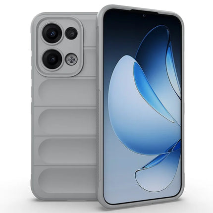 For Oppo Reno13 5G (Global) Case Anti-Drop Soft TPU Rugged Phone Back Cover - Light Grey