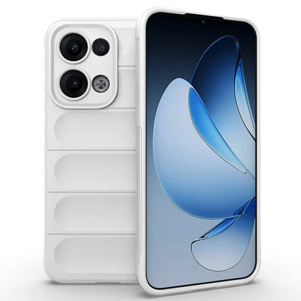 For Oppo Reno13 5G (Global) Case Anti-Drop Soft TPU Rugged Phone Back Cover - White