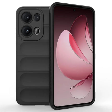 For Oppo Reno13 Pro 5G Case Anti-Drop Soft TPU Rugged Phone Back Cover - Black