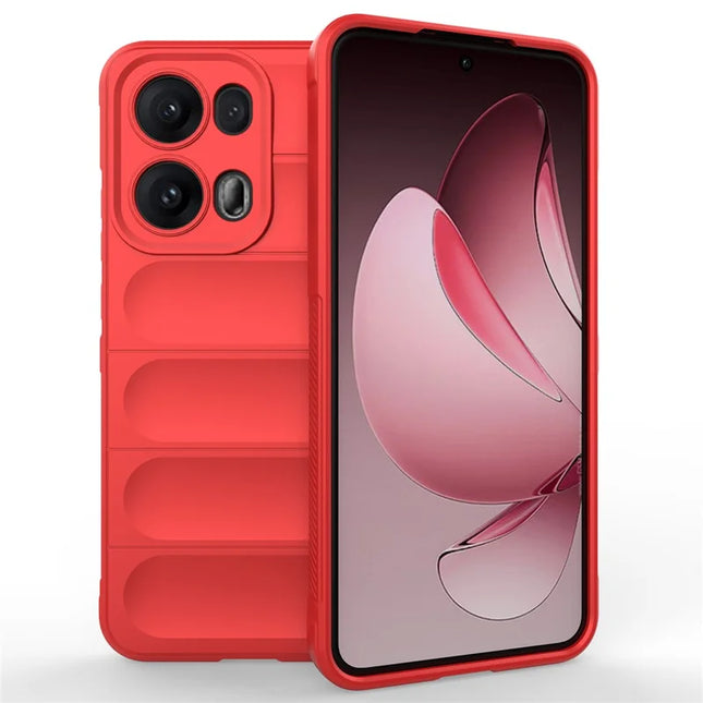 For Oppo Reno13 Pro 5G Case Anti-Drop Soft TPU Rugged Phone Back Cover - Red