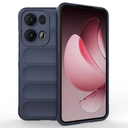 For Oppo Reno13 Pro 5G Case Anti-Drop Soft TPU Rugged Phone Back Cover - Dark Blue