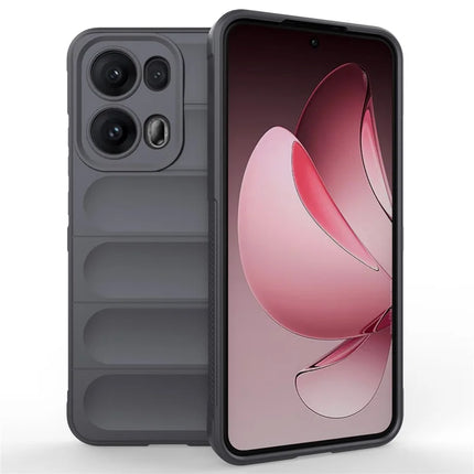 For Oppo Reno13 Pro 5G Case Anti-Drop Soft TPU Rugged Phone Back Cover - Dark Grey