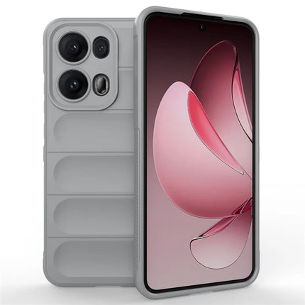 For Oppo Reno13 Pro 5G Case Anti-Drop Soft TPU Rugged Phone Back Cover - Light Grey