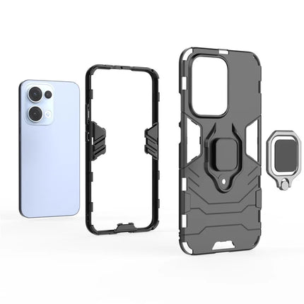 For Oppo Reno13 5G (Global) Case PC + TPU Protective Phone Cover with Ring Kickstand